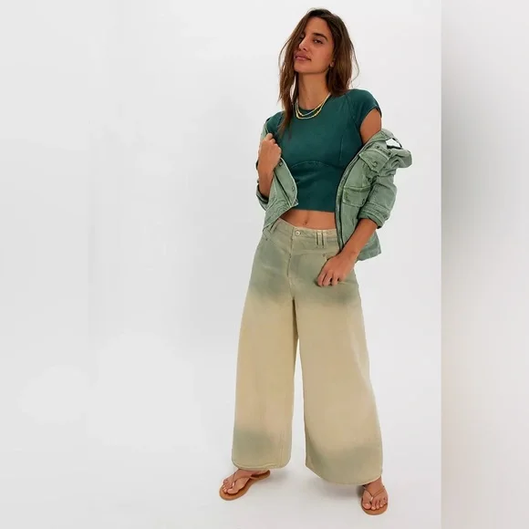 We The Free Protagonist Cropped Tee Rainforest x Revolve Women’s Size S Shirt - Picture 5 of 8